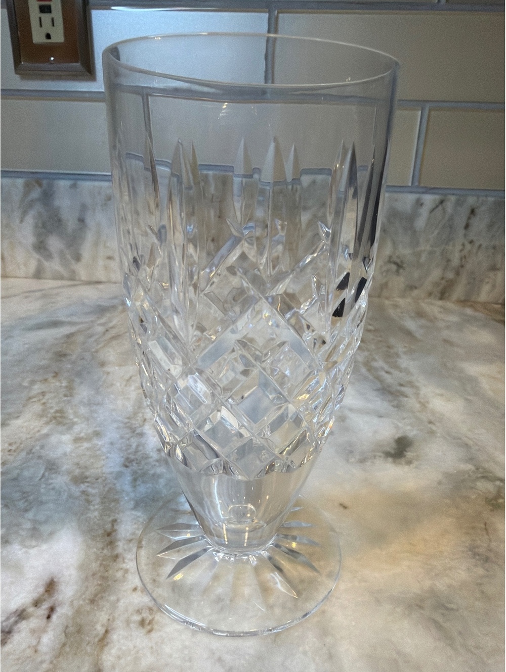 Marquis by Waterford Clear Cut Crystal Flower Vase